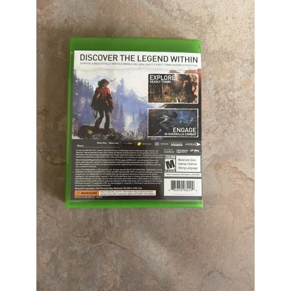 Rise Of The Tomb Raider - Microsoft Xbox One - Great Condition